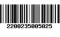 Código de Barras 2200235005025