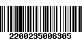 Código de Barras 2200235006305