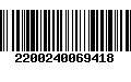 Código de Barras 2200240069418