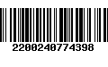 Código de Barras 2200240774398