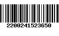 Código de Barras 2200241523650