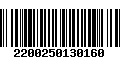 Código de Barras 2200250130160