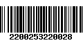 Código de Barras 2200253220028