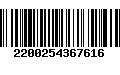 Código de Barras 2200254367616