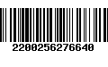 Código de Barras 2200256276640