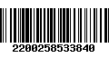 Código de Barras 2200258533840