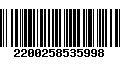 Código de Barras 2200258535998