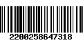 Código de Barras 2200258647318