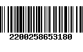 Código de Barras 2200258653180