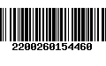 Código de Barras 2200260154460