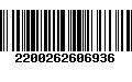 Código de Barras 2200262606936