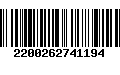 Código de Barras 2200262741194