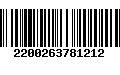 Código de Barras 2200263781212