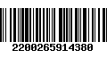 Código de Barras 2200265914380