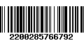 Código de Barras 2200285766792