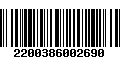 Código de Barras 2200386002690