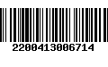 Código de Barras 2200413006714