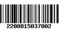 Código de Barras 2200815037002