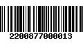 Código de Barras 2200877000013