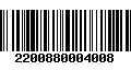 Código de Barras 2200880004008