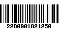 Código de Barras 2200901021250
