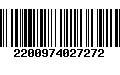 Código de Barras 2200974027272