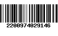 Código de Barras 2200974029146