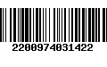 Código de Barras 2200974031422