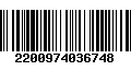 Código de Barras 2200974036748