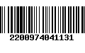 Código de Barras 2200974041131