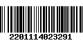 Código de Barras 2201114023291