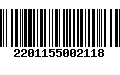 Código de Barras 2201155002118