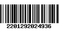 Código de Barras 2201292024936