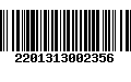 Código de Barras 2201313002356