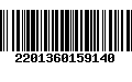 Código de Barras 2201360159140