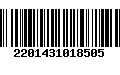 Código de Barras 2201431018505