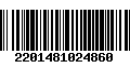 Código de Barras 2201481024860