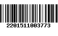 Código de Barras 2201511003773