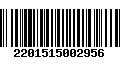 Código de Barras 2201515002956