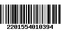 Código de Barras 2201554010394