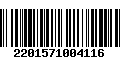 Código de Barras 2201571004116