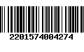 Código de Barras 2201574004274