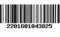 Código de Barras 2201601043825