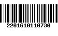 Código de Barras 2201610110730