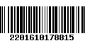 Código de Barras 2201610178815