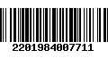 Código de Barras 2201984007711