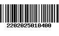 Código de Barras 2202025010400