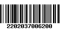 Código de Barras 2202037006200