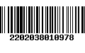 Código de Barras 2202038010978