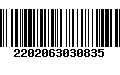 Código de Barras 2202063030835